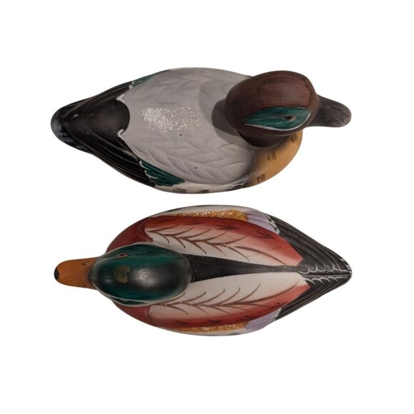 Vintage Jasco Mallard Duck Figurine Lint Brushes Hand Painted - Picture 6 of 10